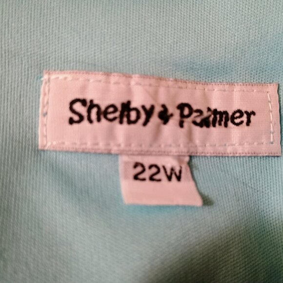 EUC: Shelby & Palmer Sze 22W Mint Green Chiffon Dress - Picture 3 of 6
